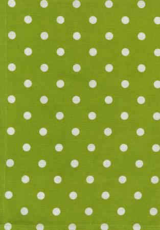 Tea Towel, Printed Polka Dots on Lime Green