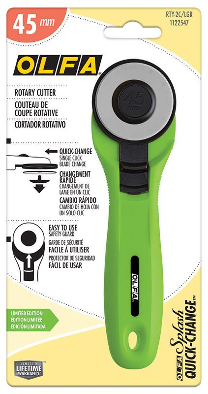 OLFA 45mm Quick-Change Rotary Cutter Lime