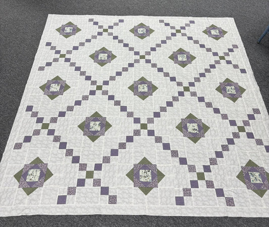 Lavender Irish Chain Quilt Top