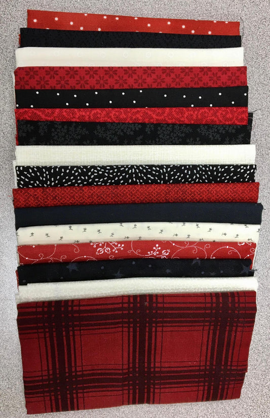 Red, White, Black Fat 8th Bundle of 16