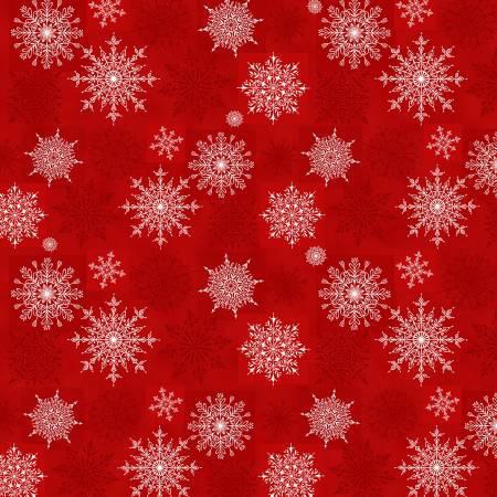 Holiday Lane Red Snowflake Texture