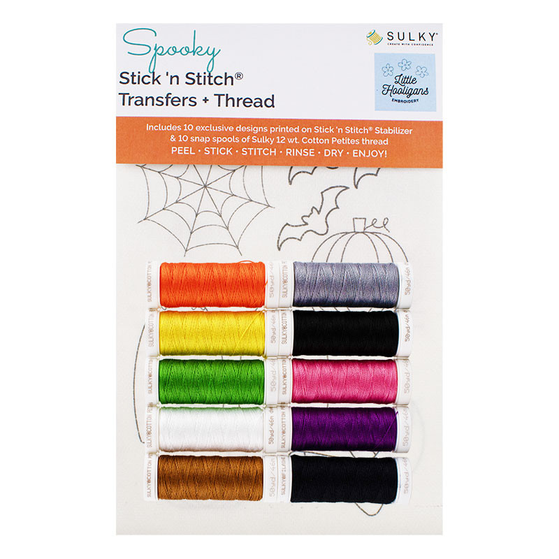 Spooky - Stick ‘n Stitch Transfers + Thread