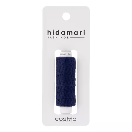 Cosmo Hidamari Sashiko Solid Thread 30 Meters Indigo Blue