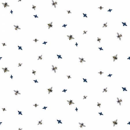 Honey Bees and Flowers Please Bees White