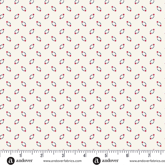Americana Cream Multi Circle Star