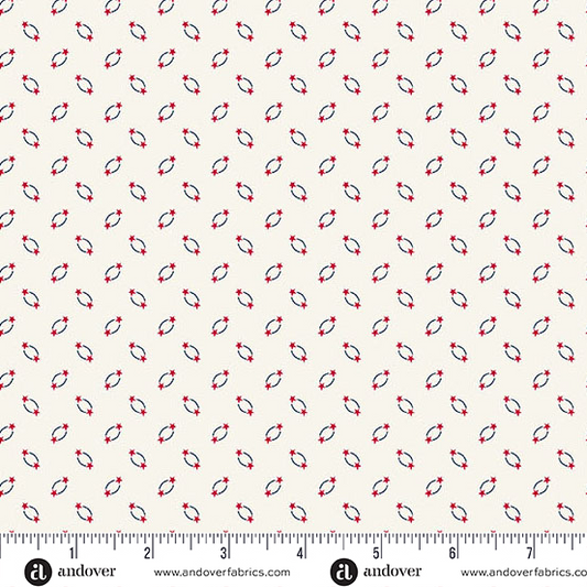 Americana Cream Multi Circle Star
