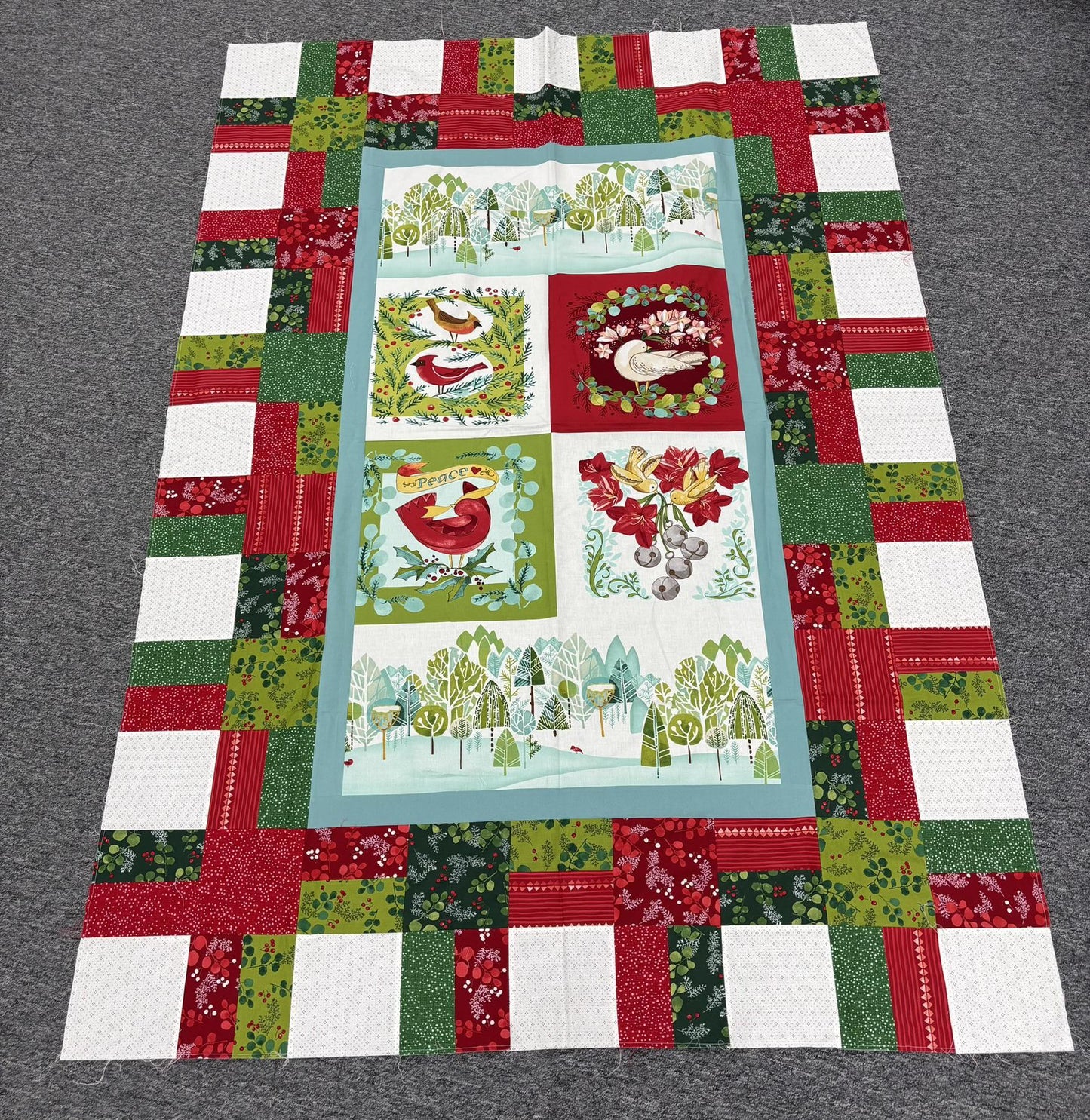 Holiday Panel Quilt Top