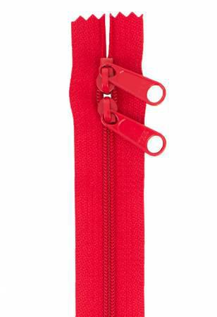 30" Dbl Zipper Hot Red