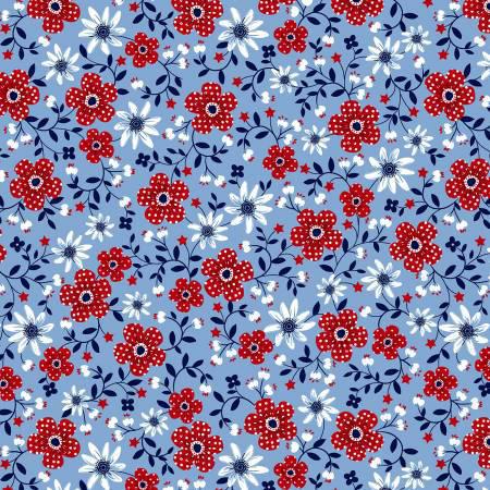 Star Spangled Beach Chambray Patriotic Daisies