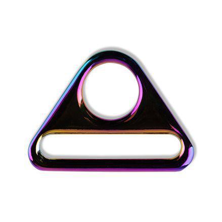 Rainbow Triangle Rings Hardware 1.5" - 2/Pack