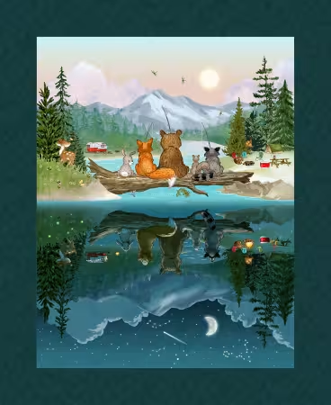 Happy Campers Panel 48 x 60 Inch, Minky