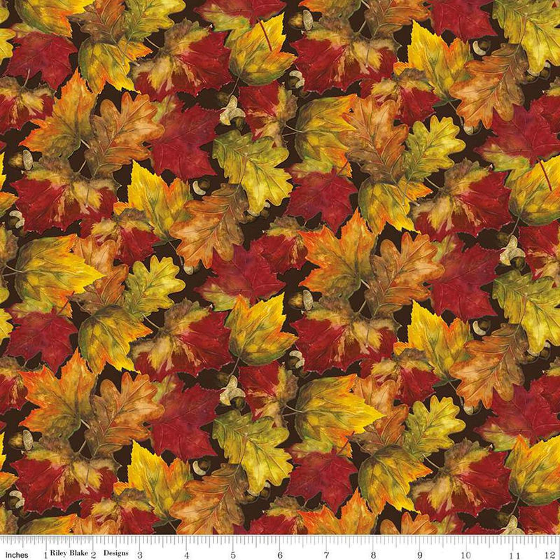 Fall Barn Quilts Brown Leaves