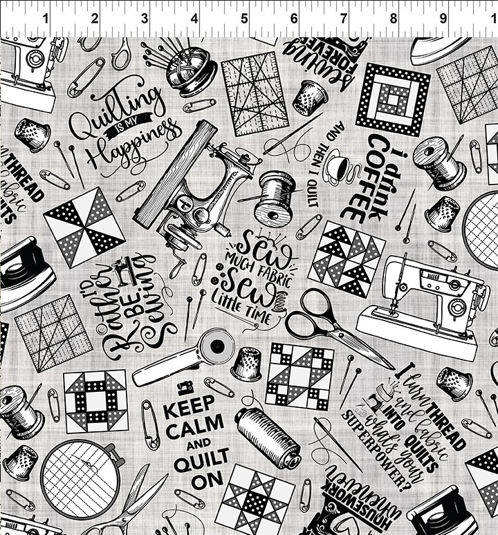 Sketchbook Prints - Taupe Sewing