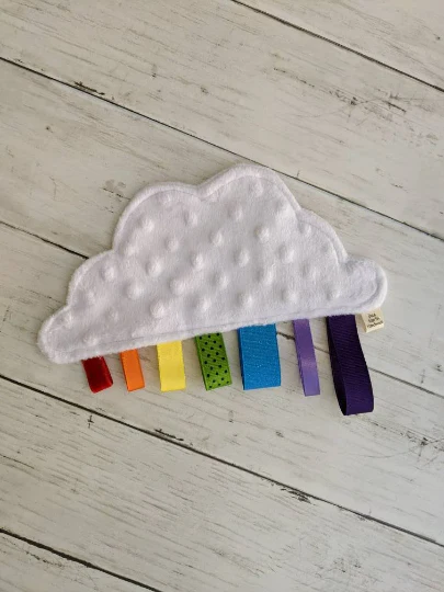Due North Rainbow Cloud Crinkle Toy