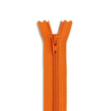 22" YKK Nylon Zipper Size #3 Orange