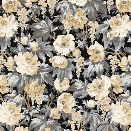 Lockwood Manor Black Packed Floral