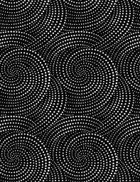 Inked Dotted Swirls on Black