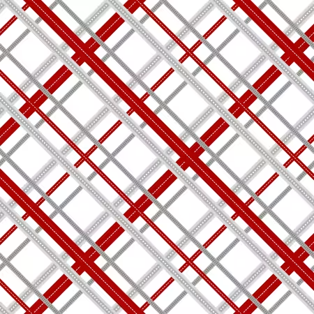 Blizzard Fun - Red/Gray Bias Plaid