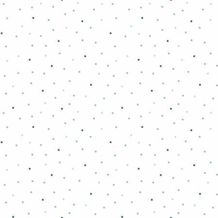 White/Blue Multi Tiny Dots