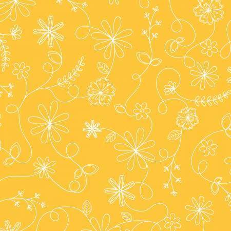 Yellow Swirl Floral