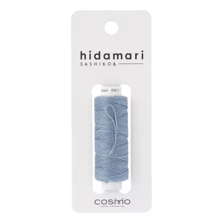 Cosmo Hidamari Sashiko Solid Thread 30 Meters Russian Blue