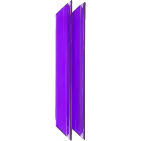Transparent Ruler Handle 9.8in Purple