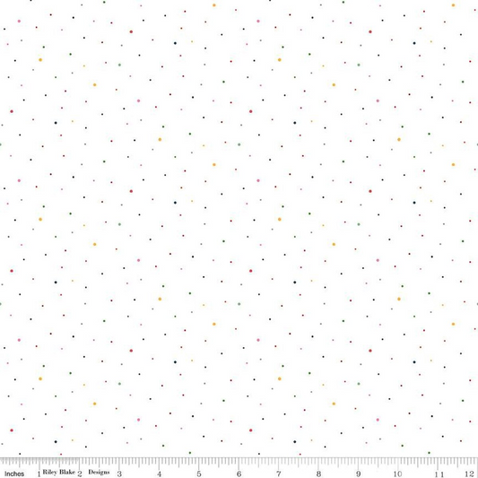 Dapple Dot on Off White Rainbow