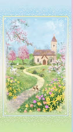 Fields O Faith Cherry Blossom 24" Panel