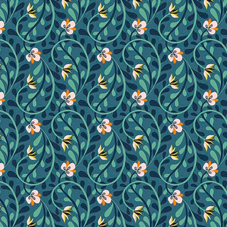 Serenade Climbing Vines Navy