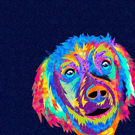 Lola the Dog Collage Panel