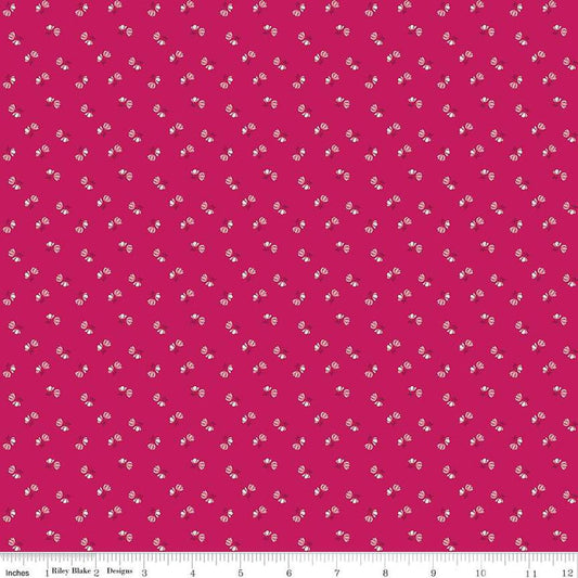 Tulip Cottage Flower Dots Hot Pink