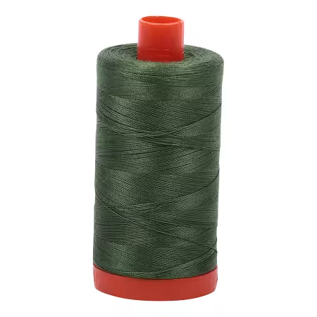 Mako Cotton Thread Solid 50wt 1422yds Very Dark Grass Green