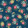 Vintage Flora Navy Lattice Floral