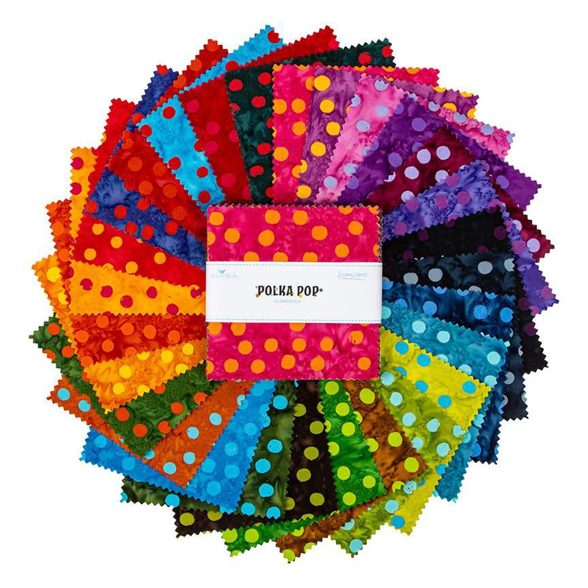 Expressions Batiks Elementals Polka Pop 5" Stacker