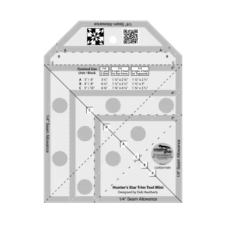 Creative Grids Hunter's Star Trim Tool Mini *PREORDER*