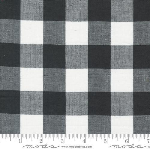 Panache Wovens White Black Checks Plaids