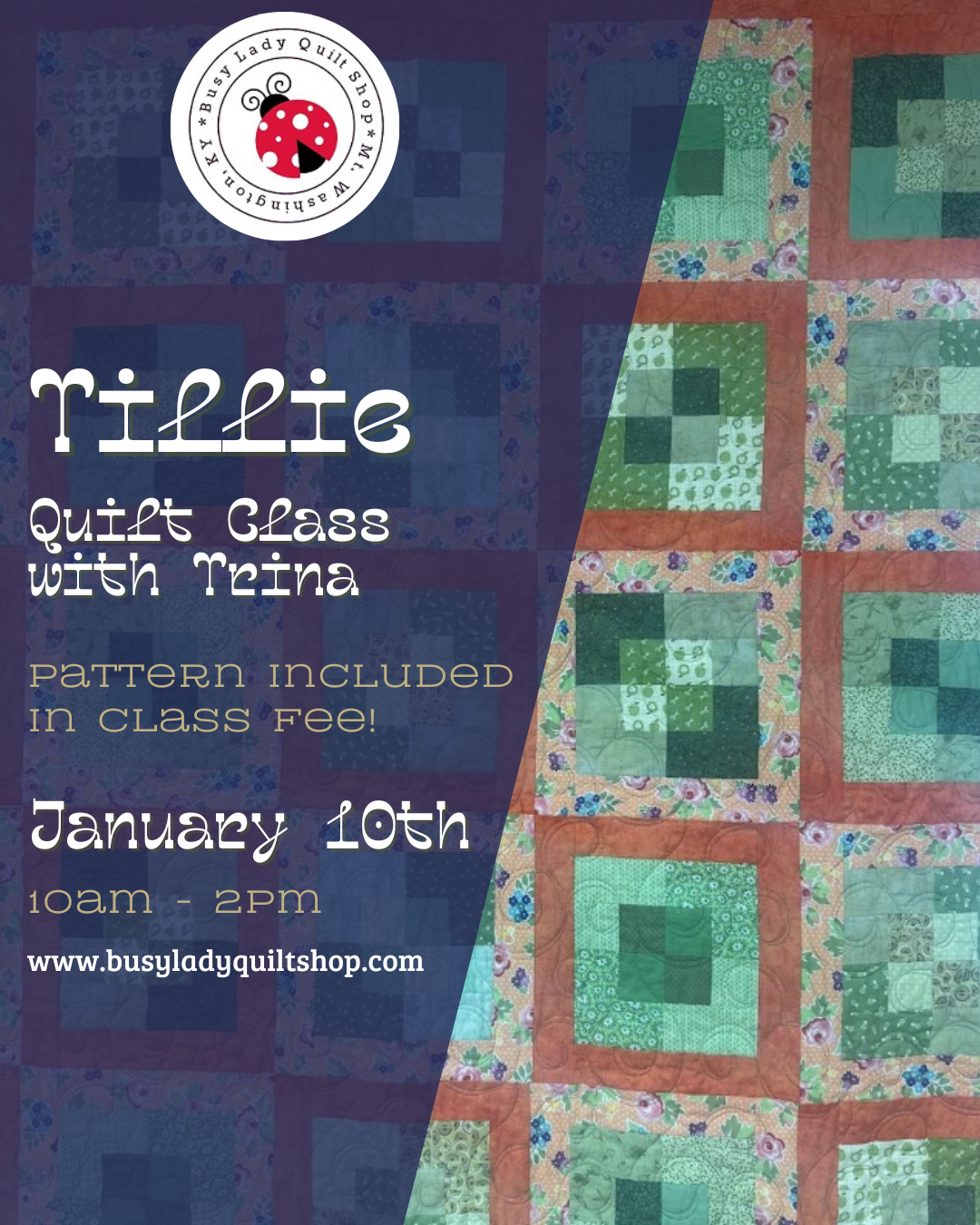 Tillie Class with Trina - January 10th