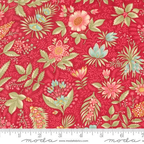 Collections Etchings Red Joyful Jacobean Florals