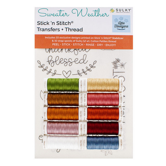 Sweater Weather - Stick ‘n Stitch Transfers + Thread