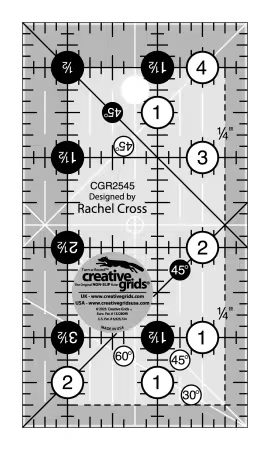 Creative Grids Quilt Ruler 2.5" x 4.5" Rectangle