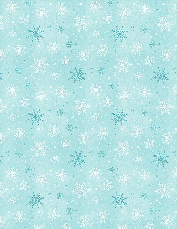 Frosty Merry-Mints Teal Snowflakes
