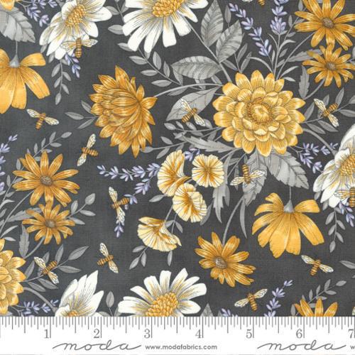 Honey Lavender Charcoal Floral All Over