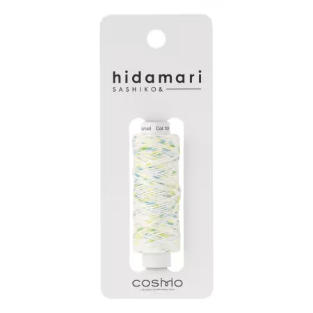 Cosmo Hidamari Sashiko Variegated Thread 30 Meters - Yellow Green