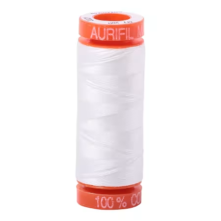 Mako Cotton Embroidery Thread 50wt 220yds Natural White