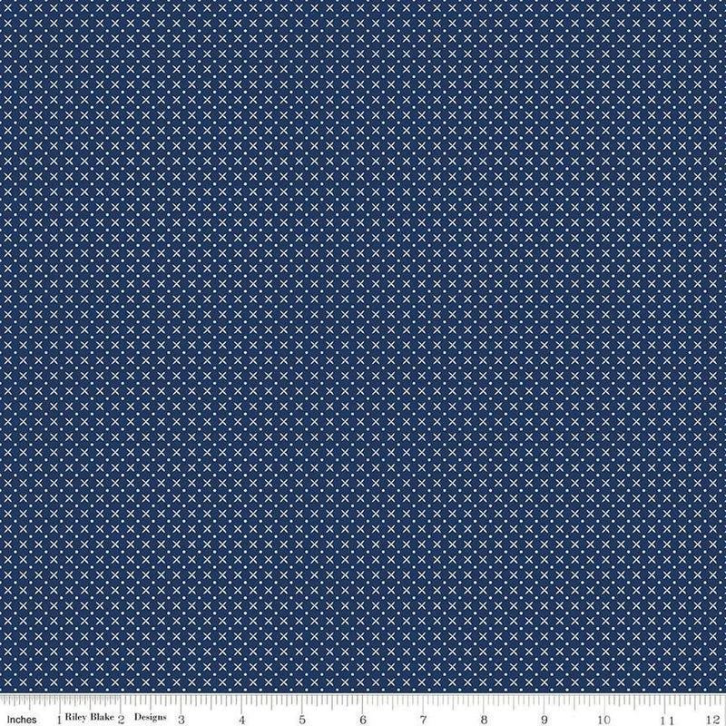 Tulip Cottage Stitches Navy