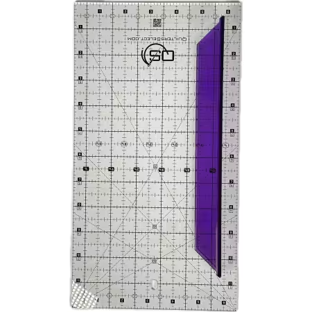 Transparent Ruler Handle 9.8in Purple