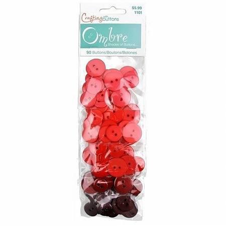 Obre Buttons Ombre Buttons Red – Busy Lady Quilt Shop