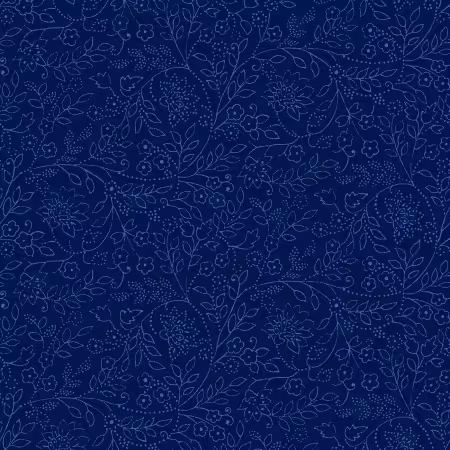 Blue Belle Navy Trailing Leaf