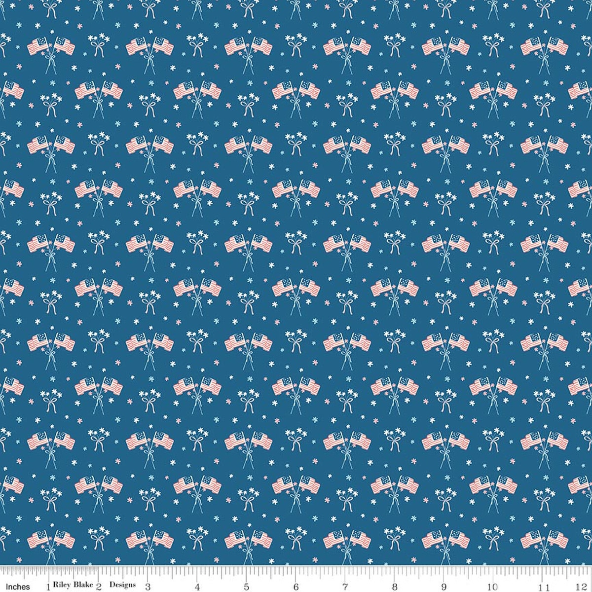 Firework Fields Flags Coastal Blue