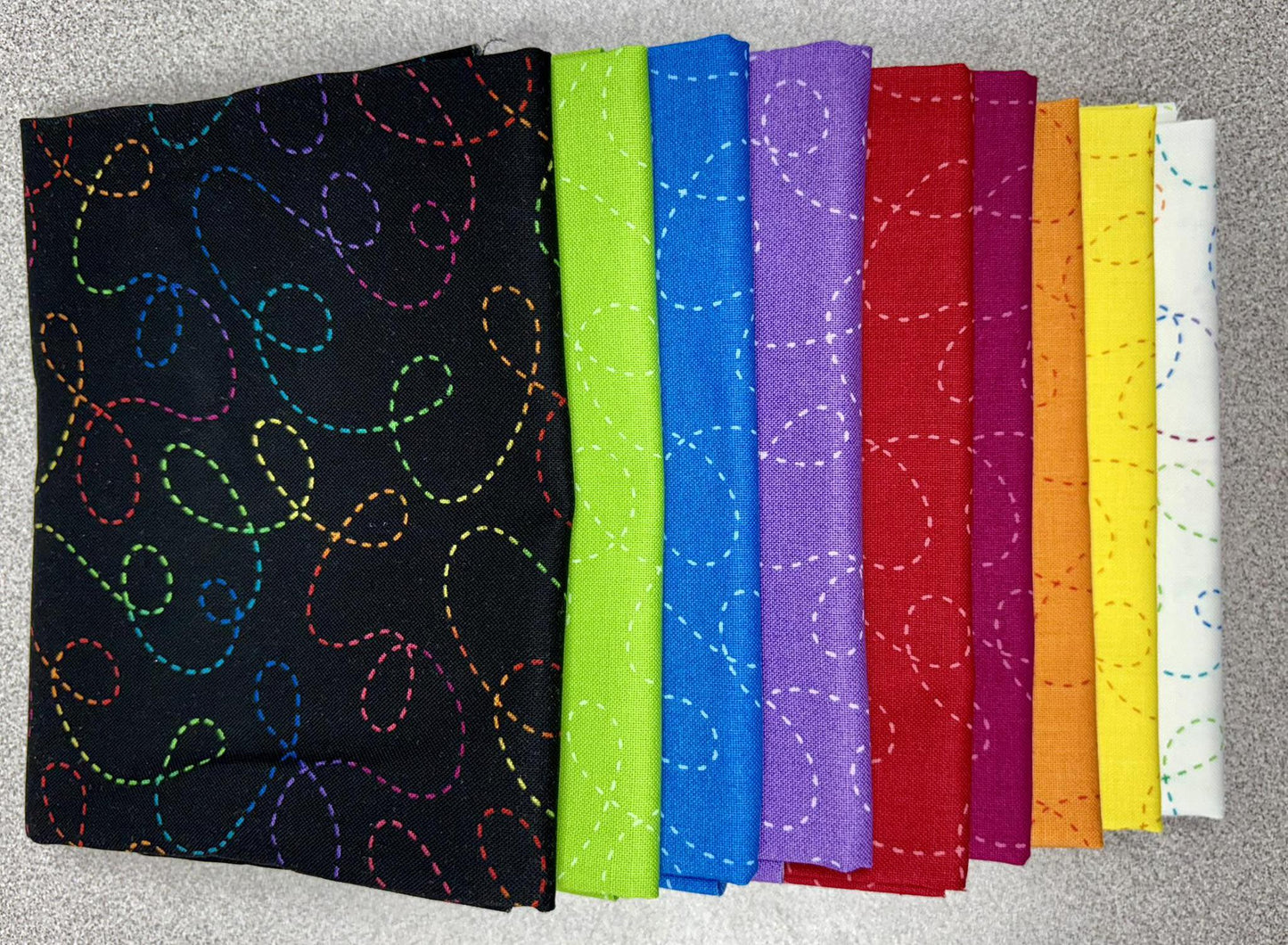 One Stitch Two Stitch - FQ Bundle of 9